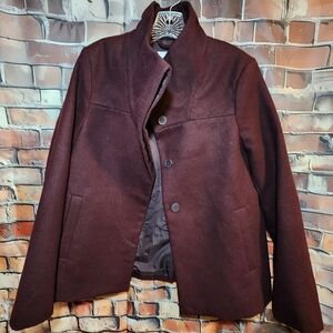 Old Navy Peacoat Winter Jacket Women Medium Burgundy